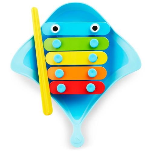 Munchkin Dingray Musical Bath Toy Μουσικό Παιχνίδι Μπάνιου με Ξυλόφωνο σε Σχήμα Σαλάχι & Μπαγκέτα 12m+, 1 Τεμάχιο